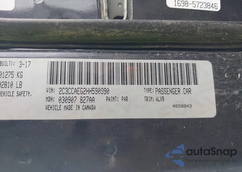 2017 Chrysler 300C from USA, damaged, VIN 2C3CCAEG2HH590990